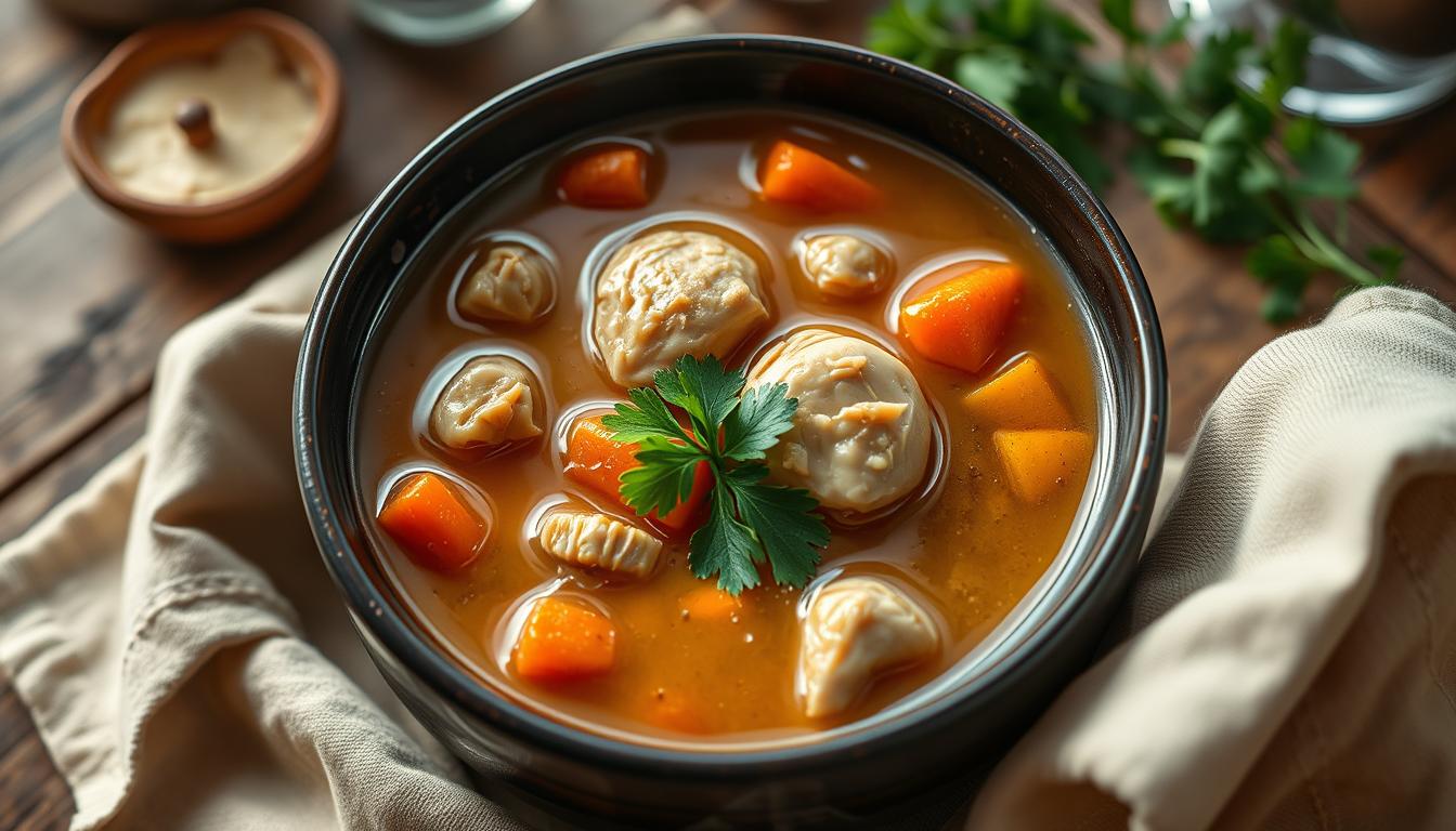 Rezept für Čorba sa Piletinom (Hühnersuppe)