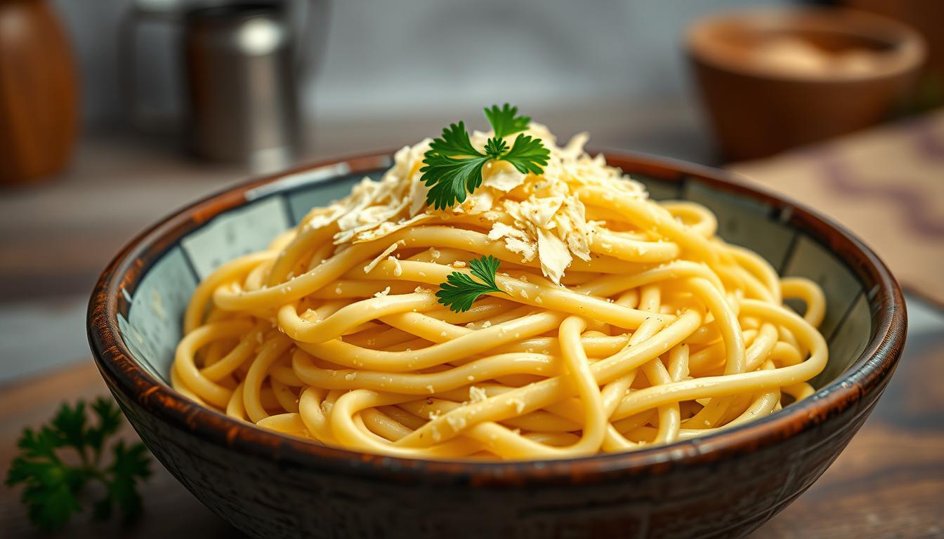 Rezept für Fettuccine Alfredo Rezept für Fettuccine Alfredo