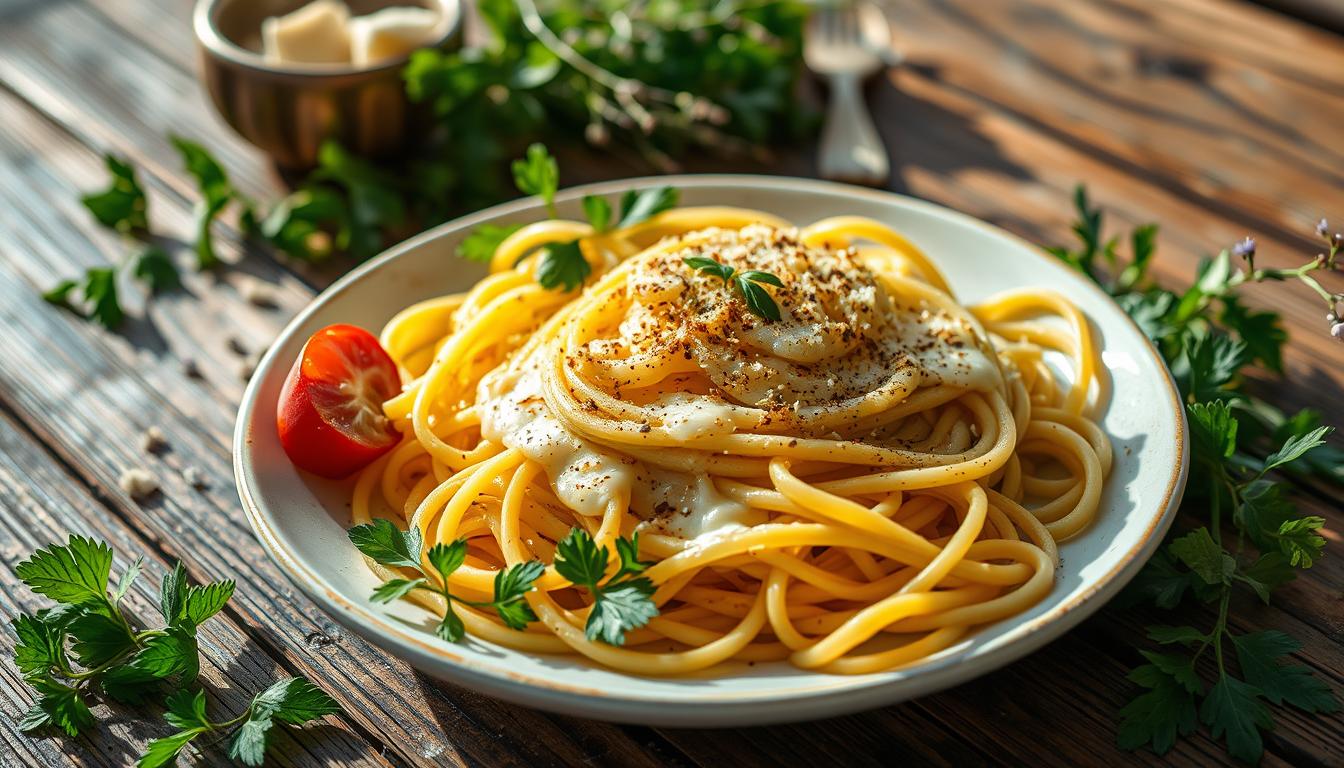 Rezept für Jufka sa Sirom (Balkan-Nudeln mit Käse) Rezept für Jufka sa Sirom (Balkan-Nudeln mit Käse)