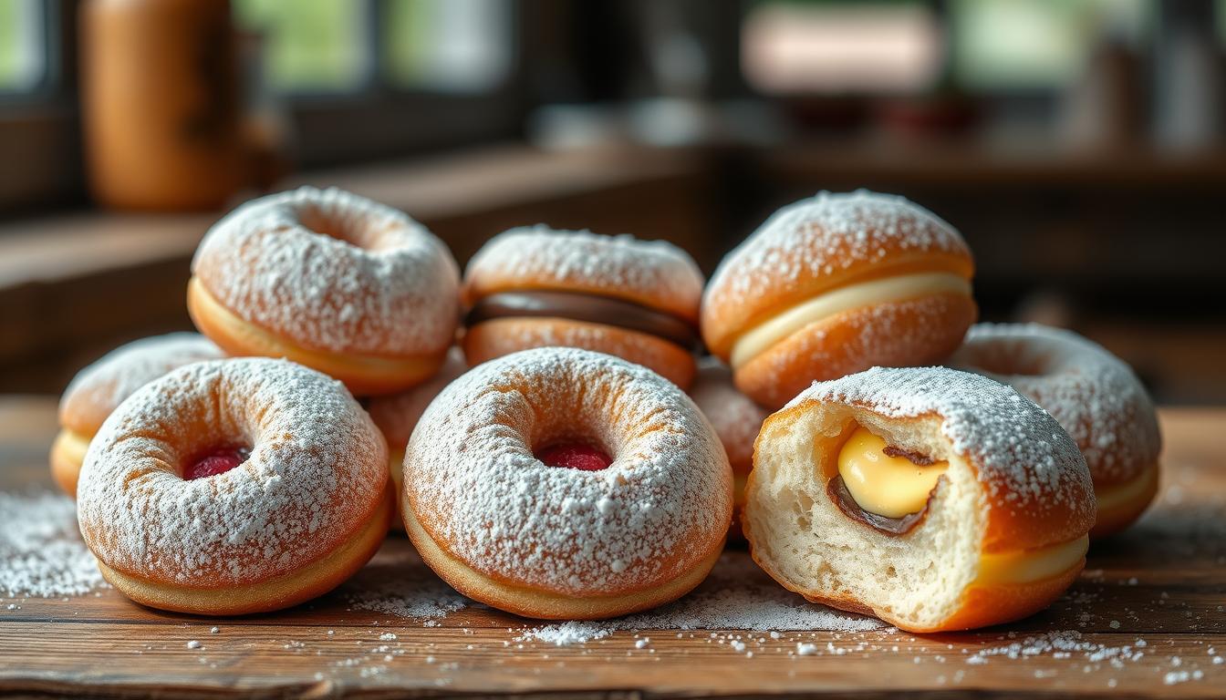 Rezept für Krofna (gefüllte Donuts) Rezept für Krofna (gefüllte Donuts)