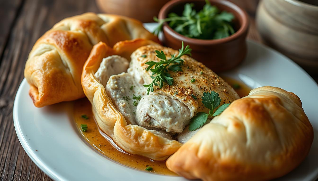 Rezept für Kvrguša (Hähnchen im Teigmantel) Rezept für Kvrguša (Hähnchen im Teigmantel)