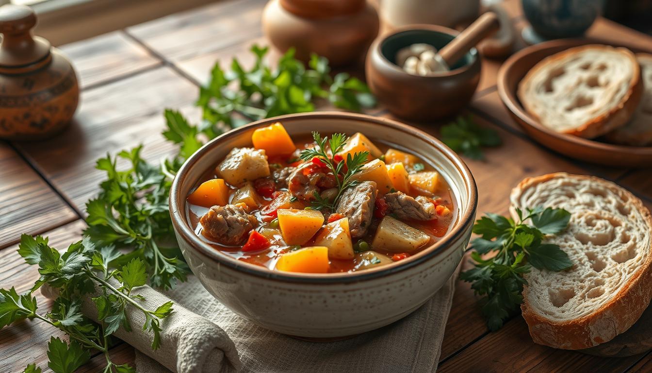 Rezept für Papazjanija (Balkan-Eintopf) Rezept für Papazjanija (Balkan-Eintopf)