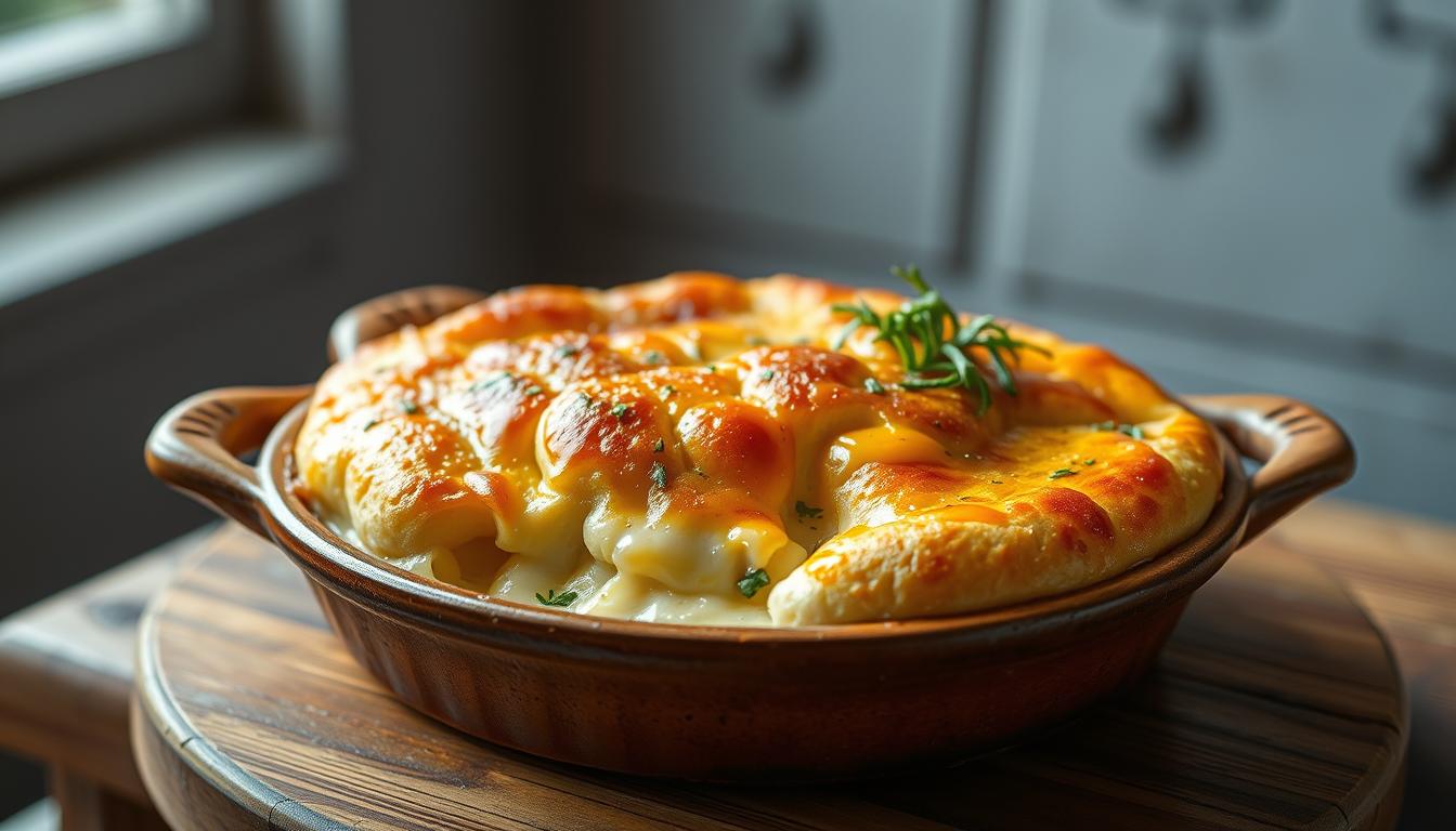 Rezept für Popara sa Sirom (Käsebrotauflauf) Rezept für Popara sa Sirom (Käsebrotauflauf)