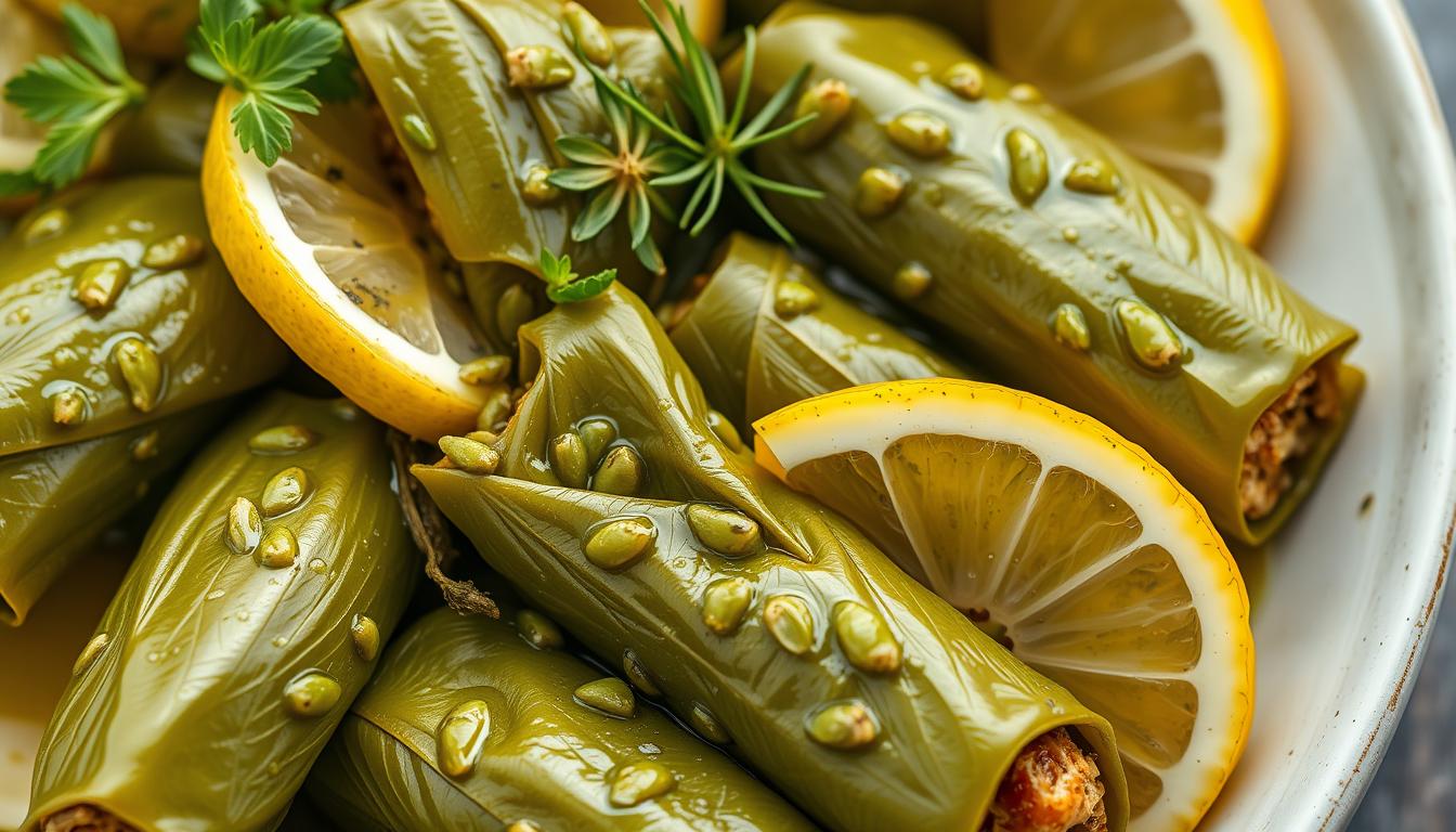 Rezept für Sarma od Vinove Loze (gefüllte Weinblätter) Rezept für Sarma od Vinove Loze (gefüllte Weinblätter)