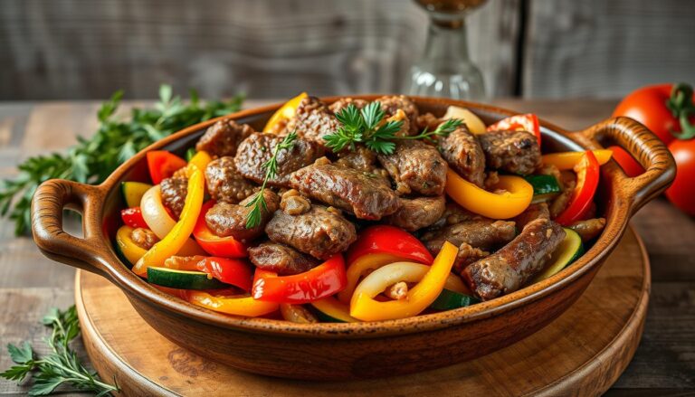 Rezept für Tepsija (Fleisch- und Gemüseauflauf)