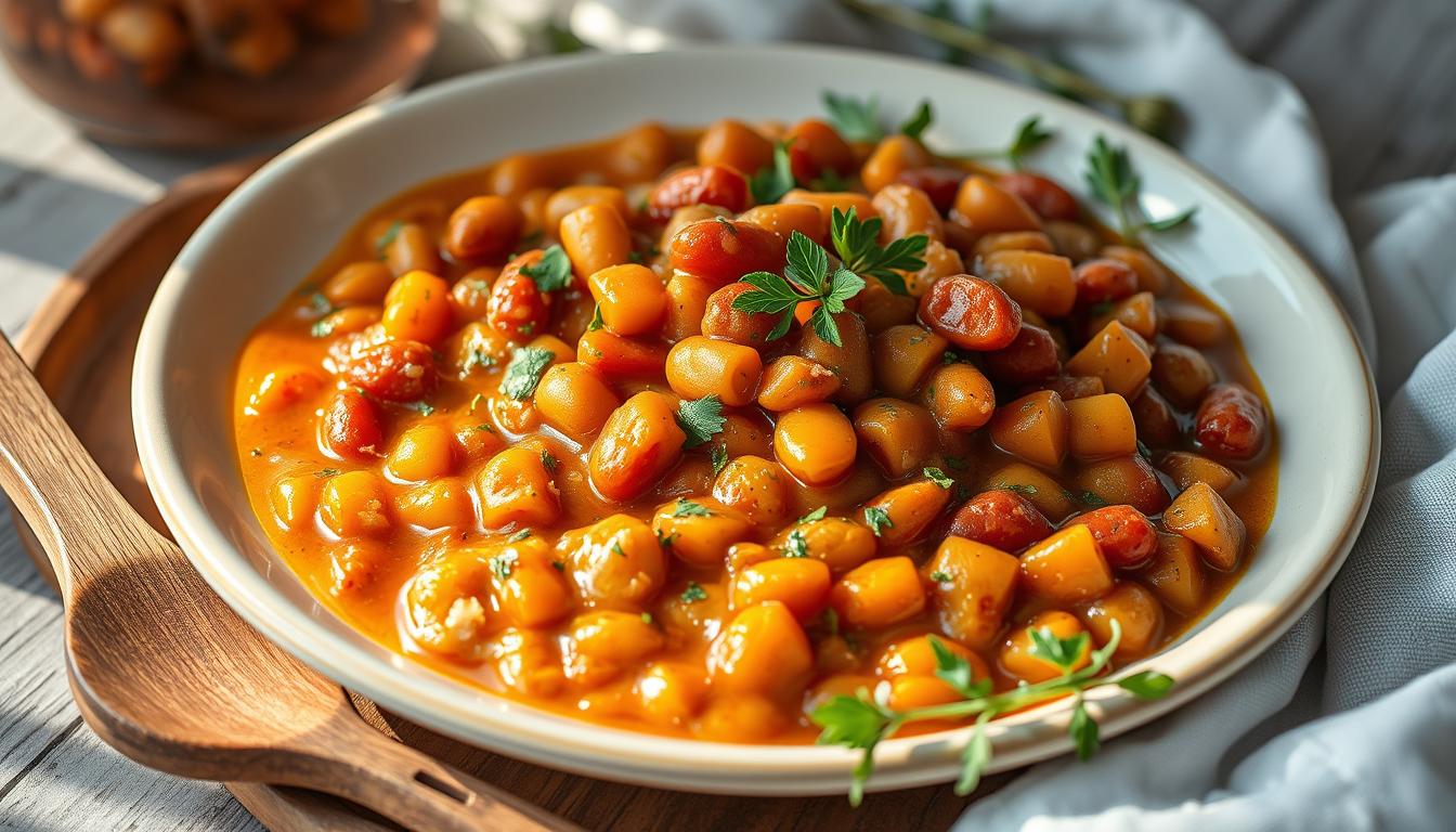 Rezept für Zapečeni Grah (gebackene Bohnen) Rezept für Zapečeni Grah (gebackene Bohnen)