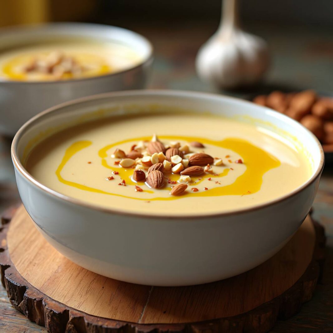 Ajoblanco (Kalte Knoblauch-Mandel-Suppe) Rezept Ajoblanco (Kalte Knoblauch-Mandel-Suppe) Rezept