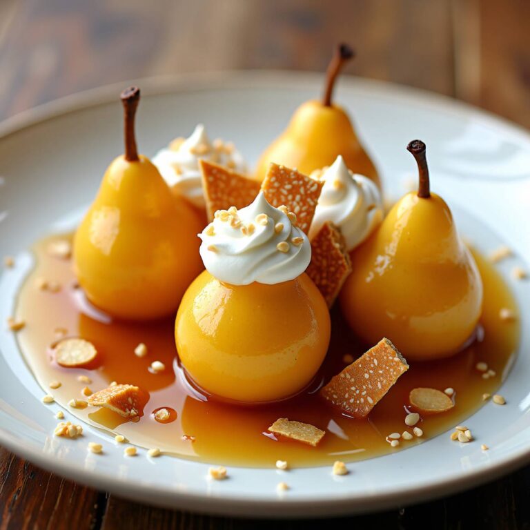 Amaretto-Quitten mit Sesam-Krokant Rezept