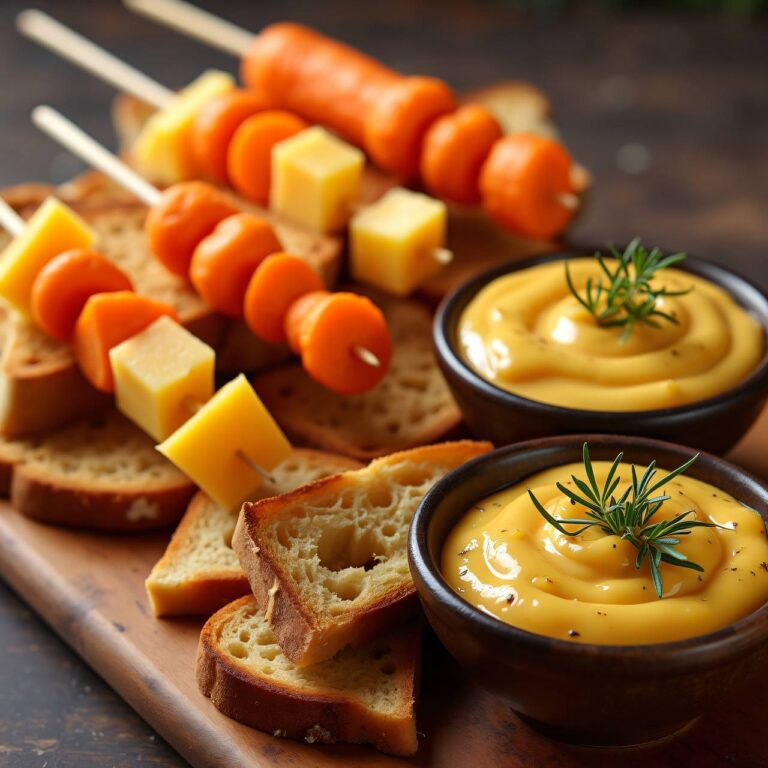 Aperitif-Spieße mit süß-scharfer Sauce Rezept