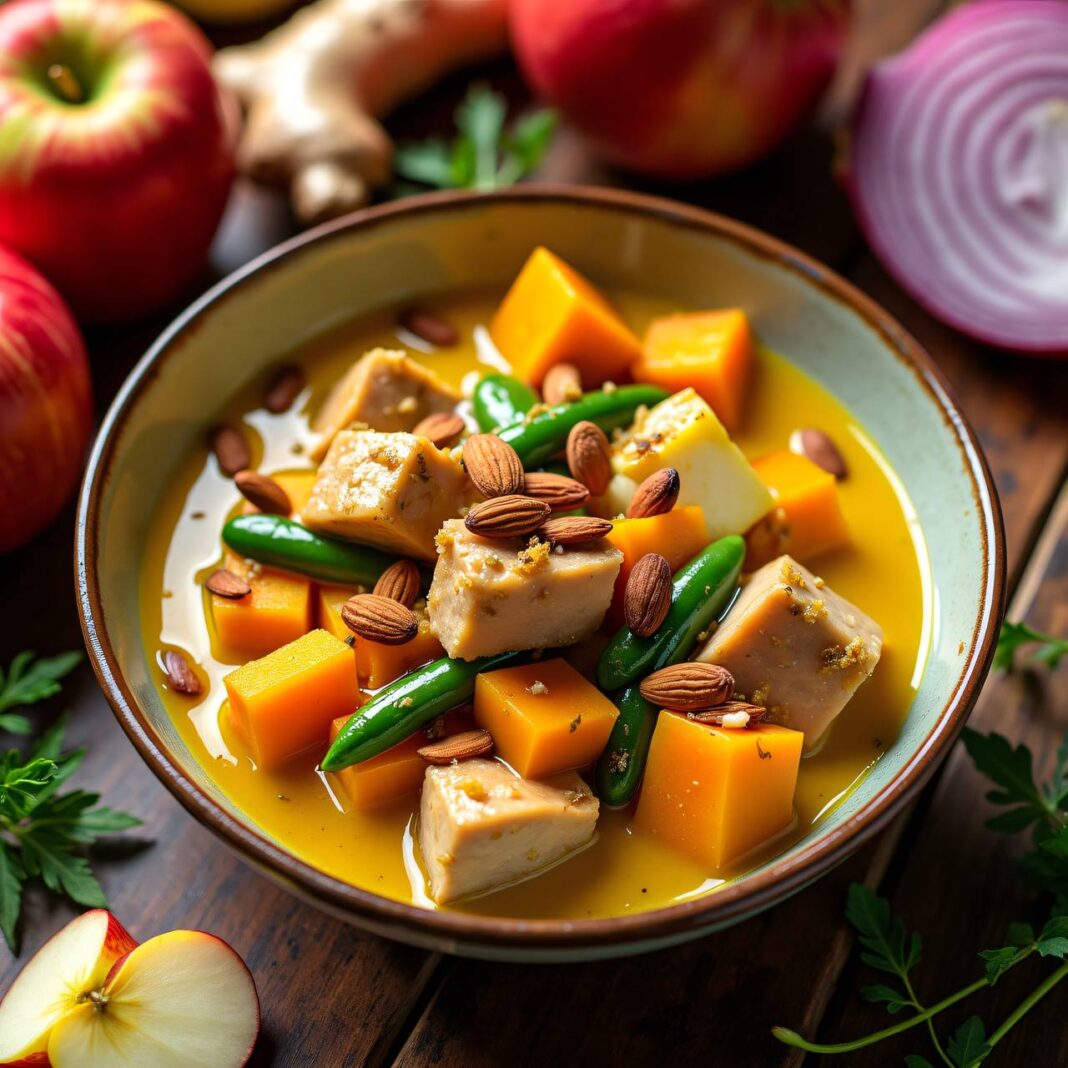 Apfel-Curry mit Fleischstreifen Rezept Apfel-Curry mit Fleischstreifen Rezept