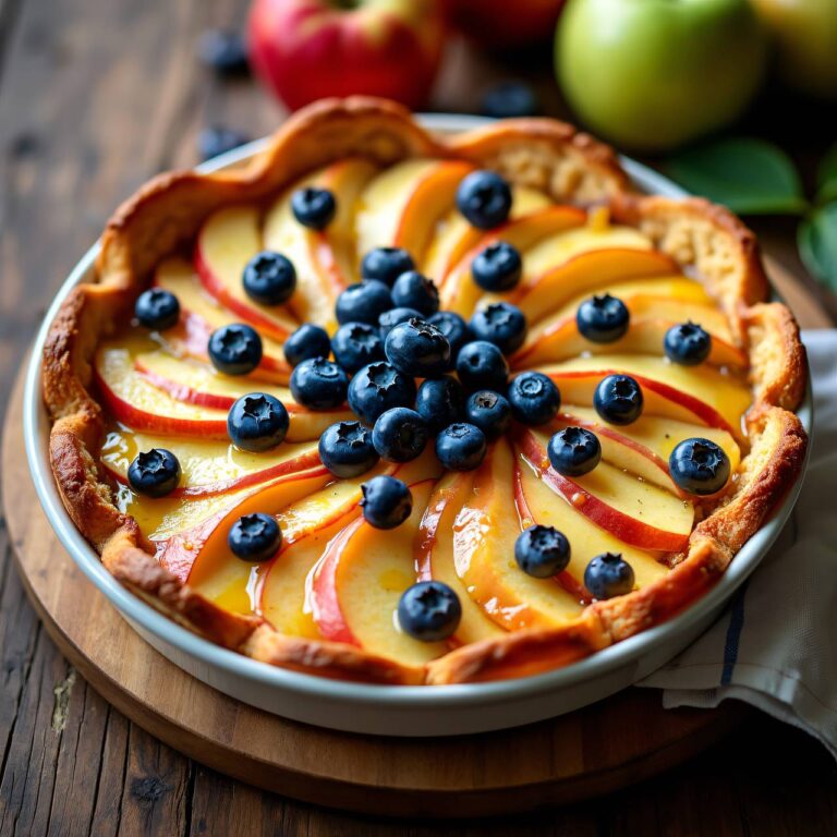 Apfel-Heidelbeer-Auflauf Rezept