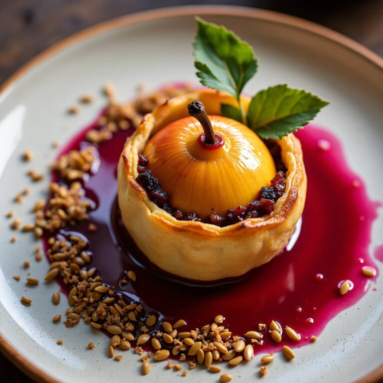Apfel im Kürbisrock mit Rote-Bete-Sauce Rezept