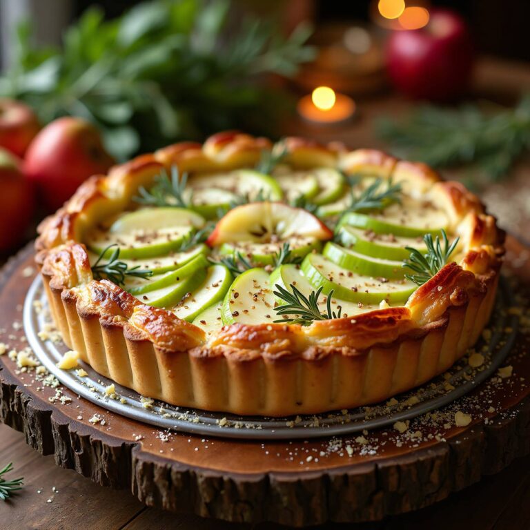 Apfel-Lauch-Blechkuchen Rezept