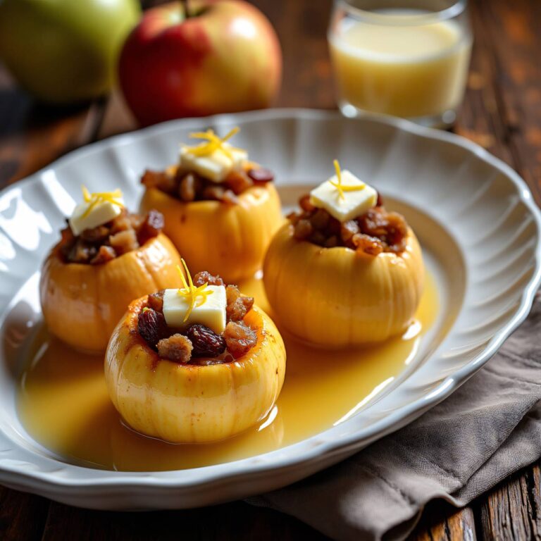 Apfel mit Rosinen-Füllung und Most-Sabayon Rezept