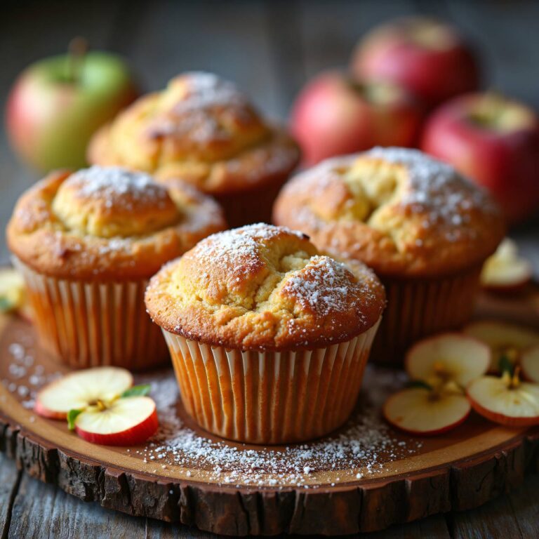 Apfel-Muffins mit Apfelchips Rezept