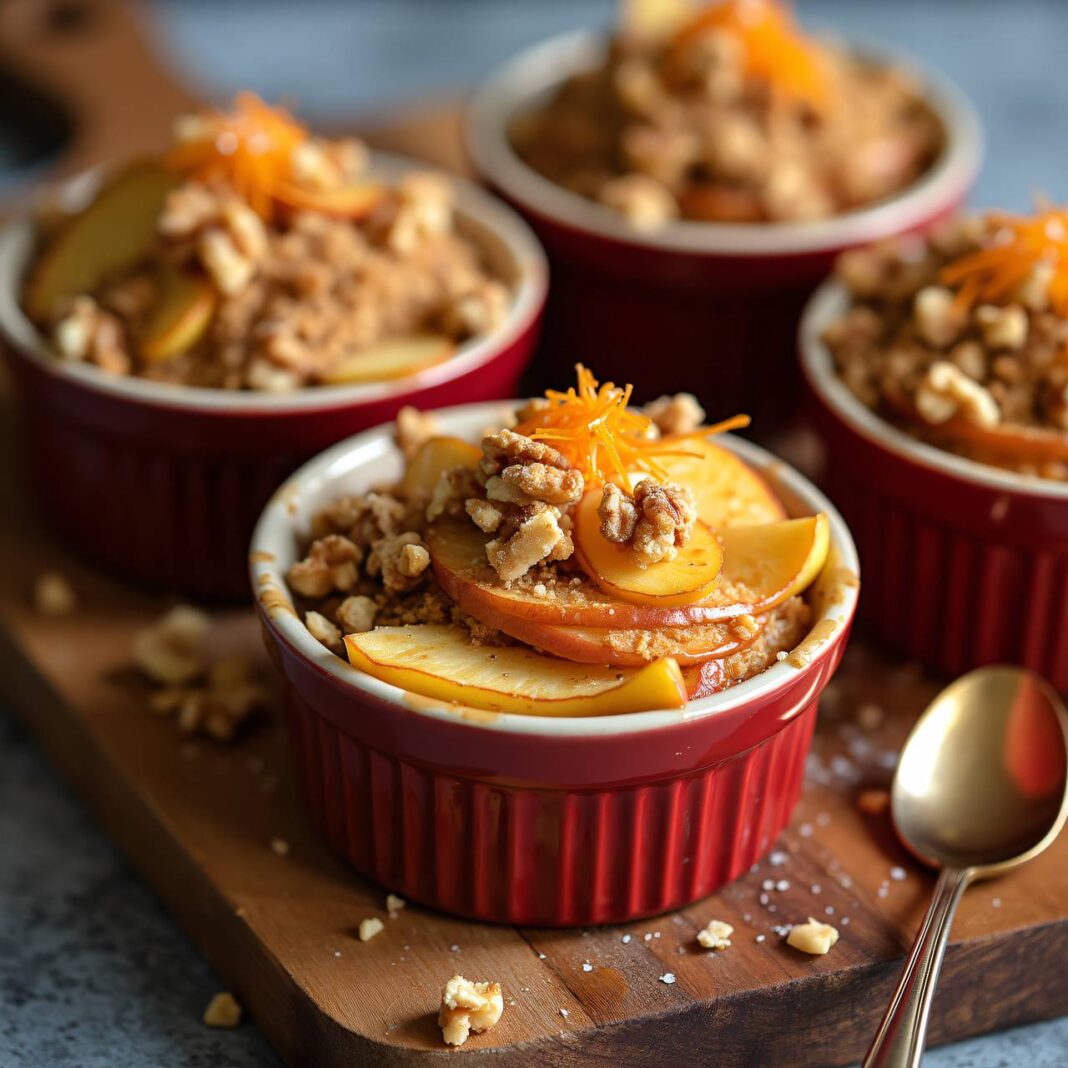 Apfel-Nuss-Crumble mit Orange Rezept Apfel-Nuss-Crumble mit Orange Rezept