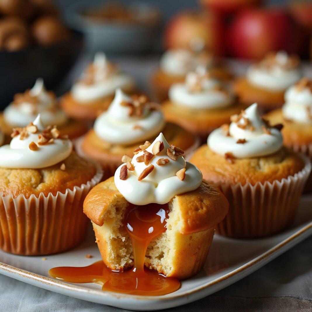 Apfel-Quark-Muffins mit Karamellkern Rezept Apfel-Quark-Muffins mit Karamellkern Rezept