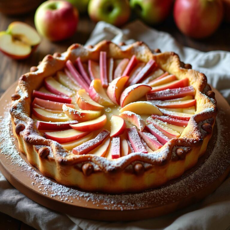 Apfel-Rhabarberblechkuchen mit Streuseln Rezept