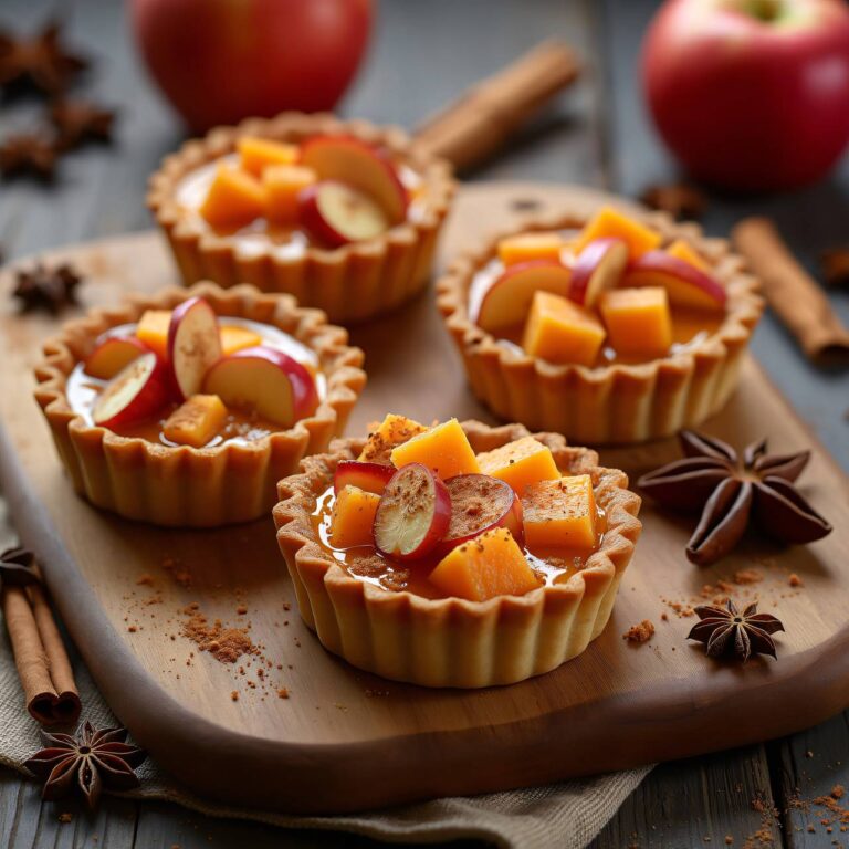 Apfel-Tartelettes mit Kürbis Rezept