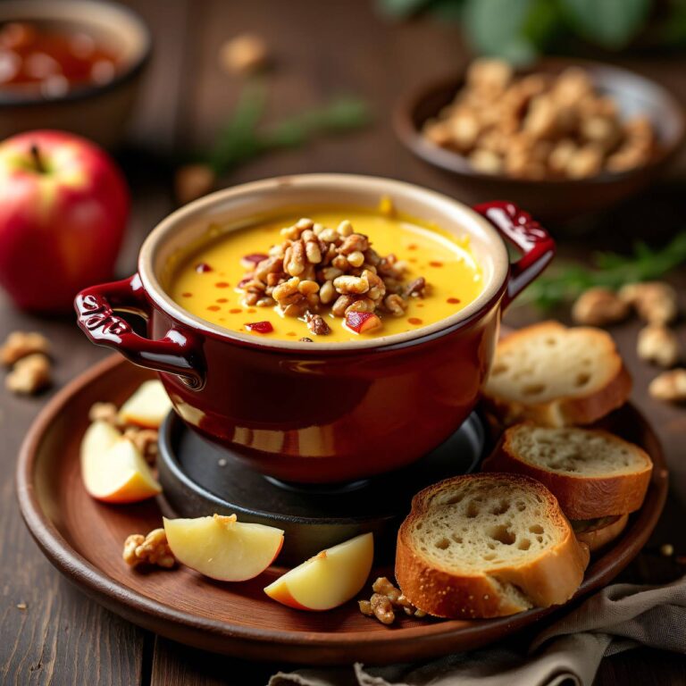 Apfel-Walnuss-Fondue Rezept