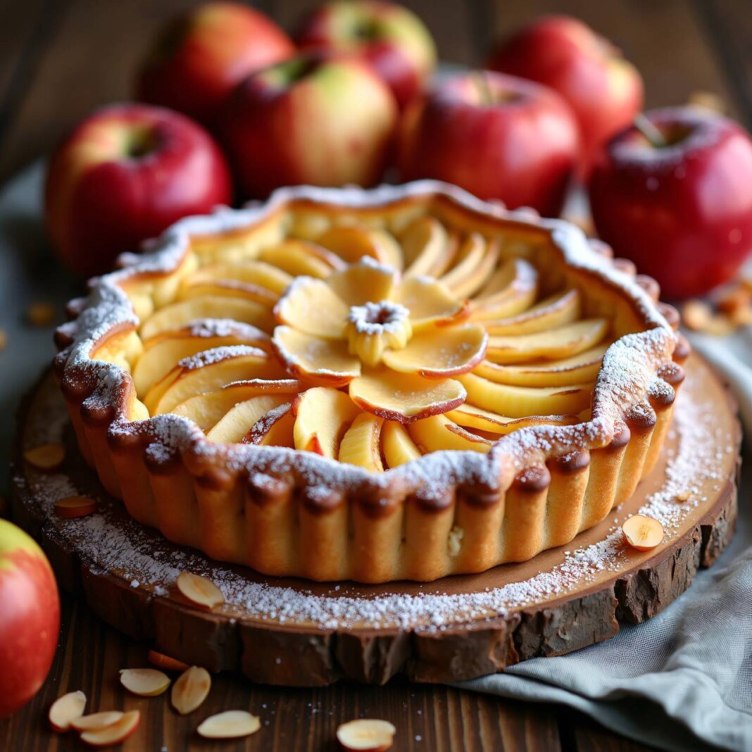 Apfelblechkuchen mit geraffelten Äpfeln Rezept Apfelblechkuchen mit geraffelten Äpfeln Rezept