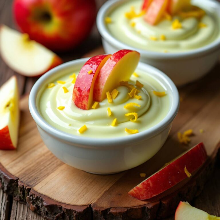 Apfelcrème mit Holunderblütensirup Rezept