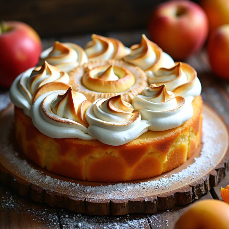 Apfelkuchen mit Baiserhaube Rezept