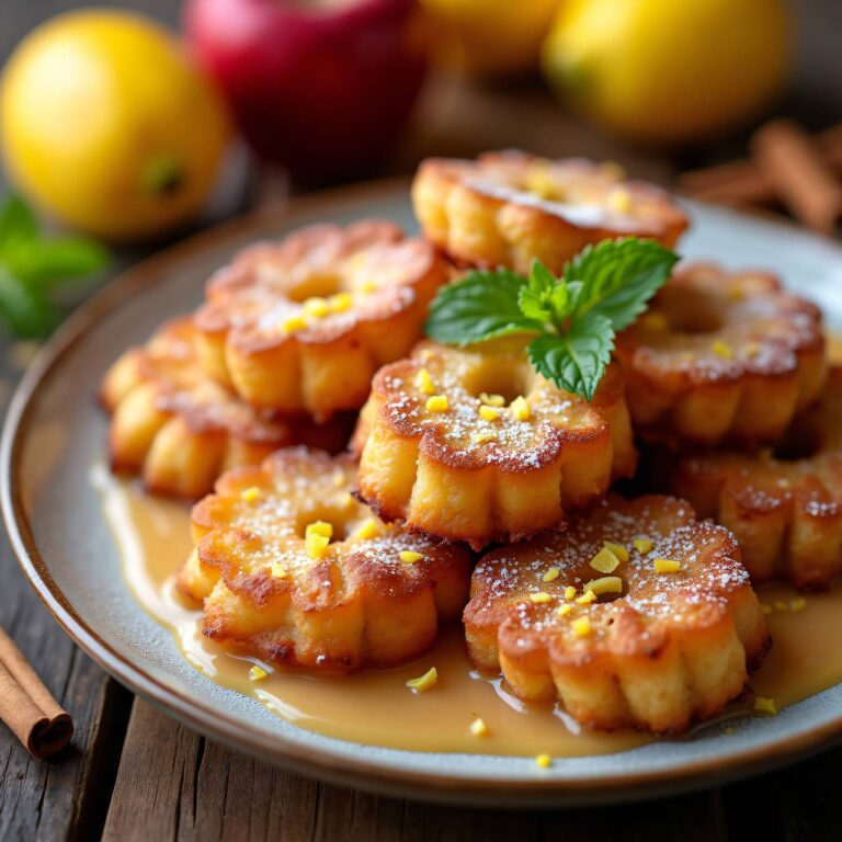 Apfelküchlein mit Zitronenzucker Rezept