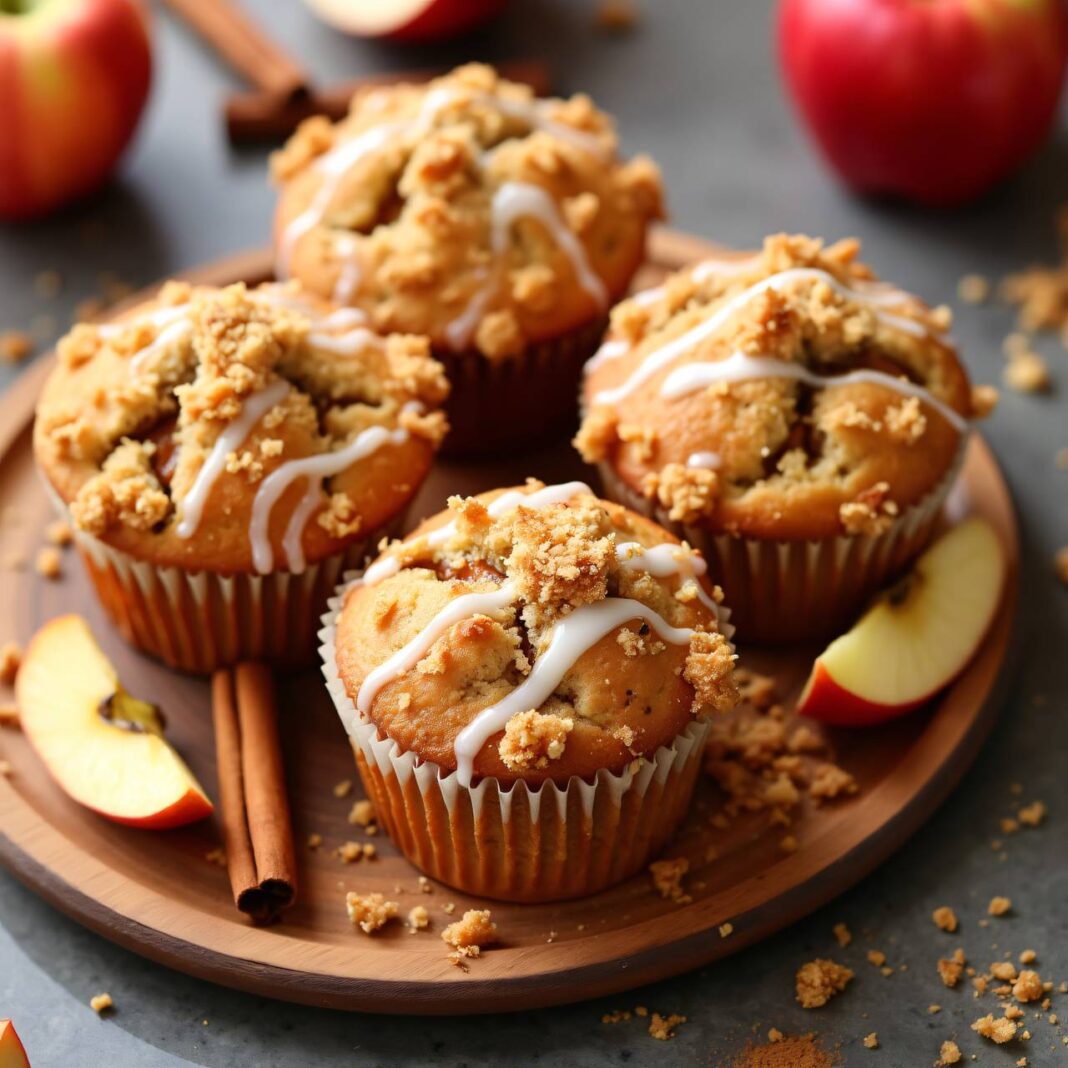 Apfelmuffins mit Streusel Rezept Apfelmuffins mit Streusel Rezept