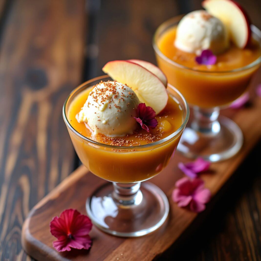 Apfelmus mit Sahneeis Rezept Apfelmus mit Sahneeis Rezept