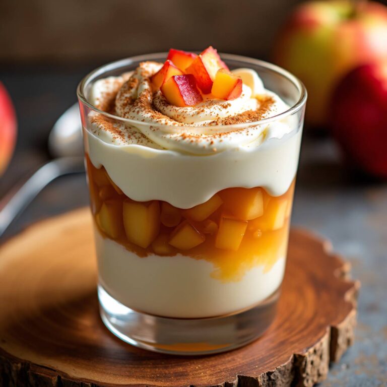 Apfelmus-Obers-Dessert im Glas Rezept