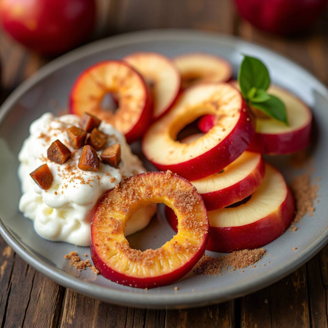 Apfelringe mit Feigenquark Rezept Apfelringe mit Feigenquark Rezept