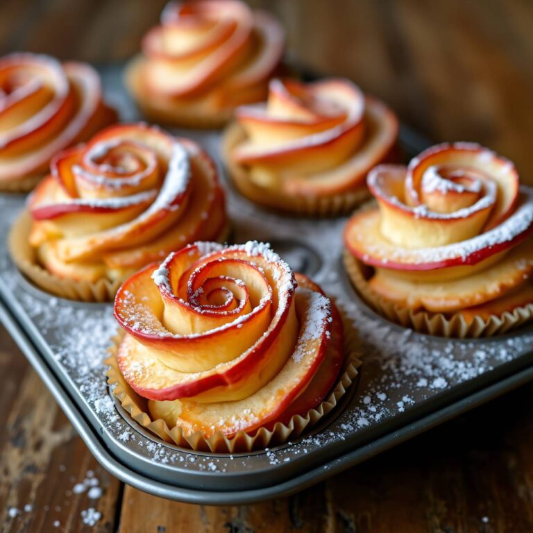 Apfelrosen-Muffins Rezept