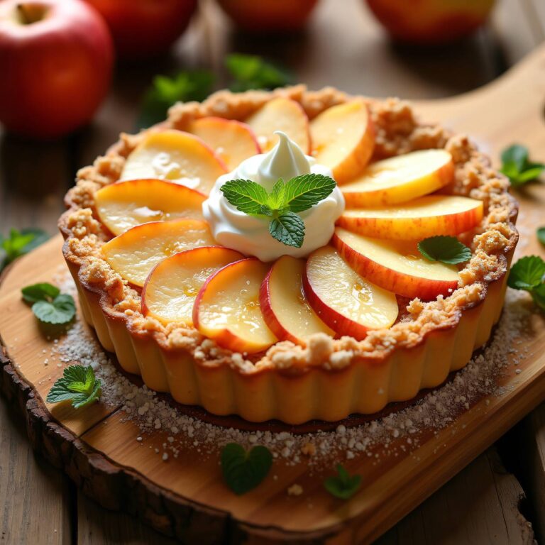 Apfeltarte (mit Honigstreuseln) Rezept