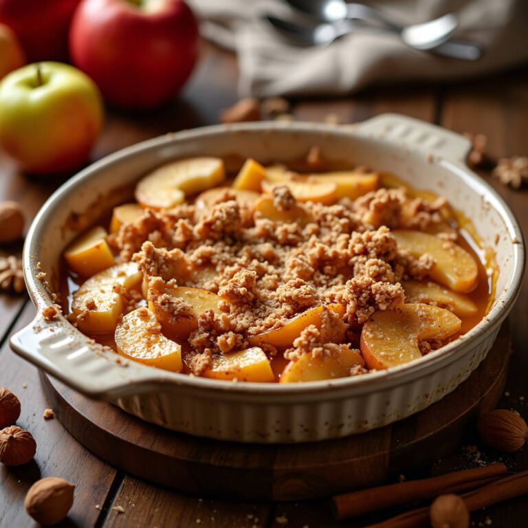 Apple Crumble mit Nüssen Rezept