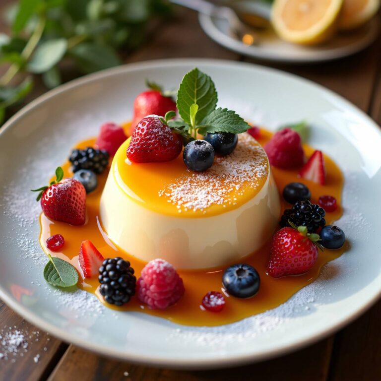 Aprikosen-Panna-cotta mit Beeren Rezept