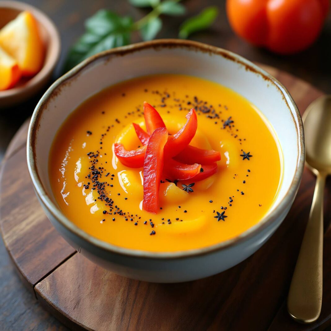 Aprikosen-Paprika-Suppe Rezept Aprikosen-Paprika-Suppe Rezept