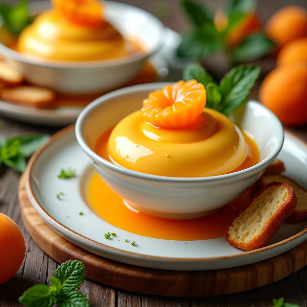 Aprikosenmousse mit Mandelgebäck Rezept Aprikosenmousse mit Mandelgebäck Rezept