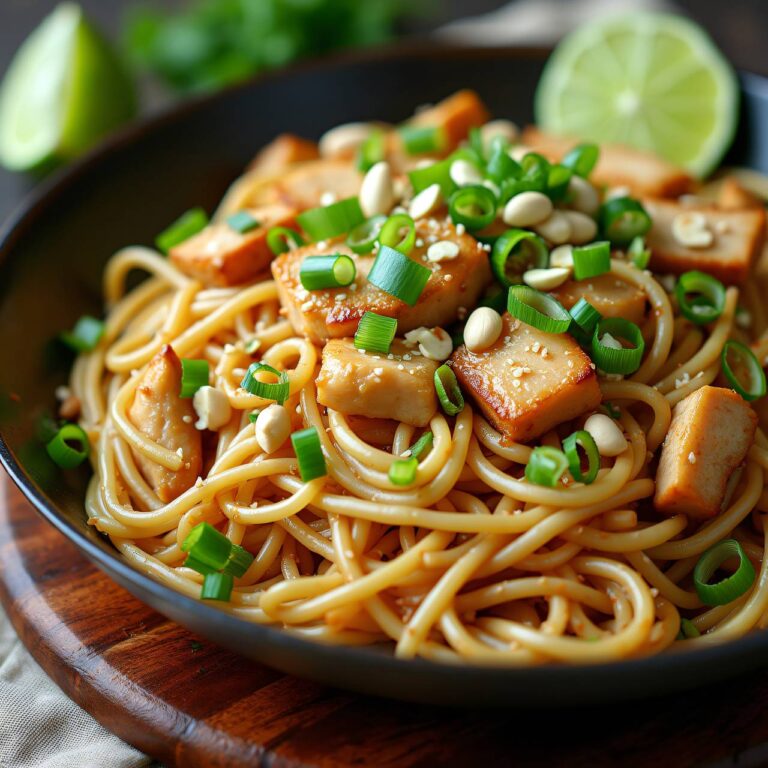 Asiatische Reisnudelpfanne mit Hühner Rezept