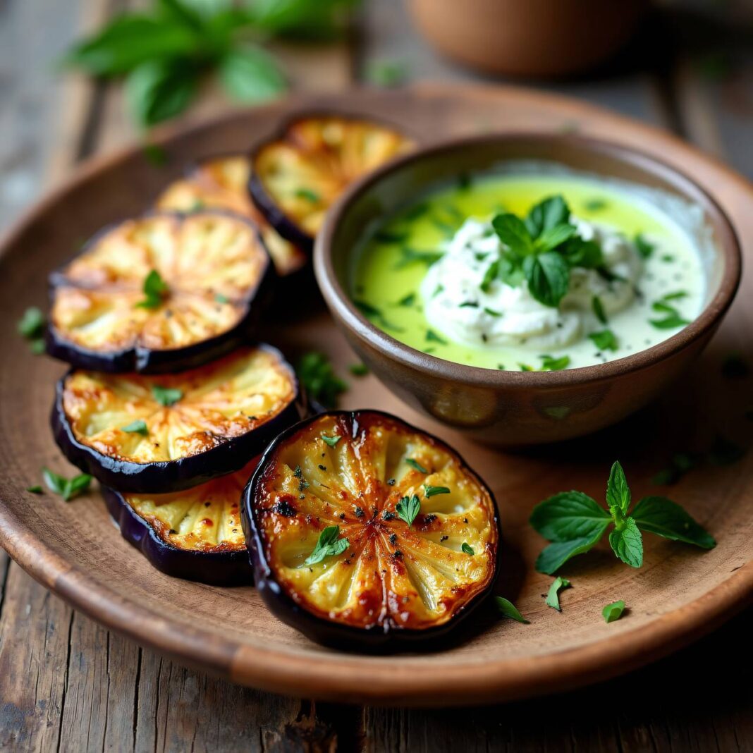 Auberginen im Ofen mit Kresse-Joghurt Rezept Auberginen im Ofen mit Kresse-Joghurt Rezept