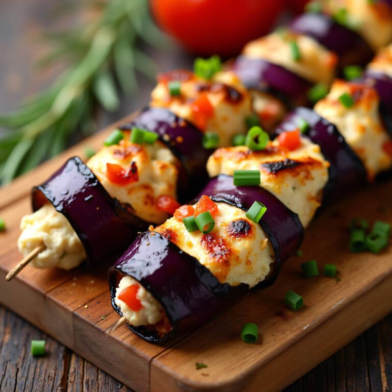 Auberginen-Spieße vom Grill Rezept