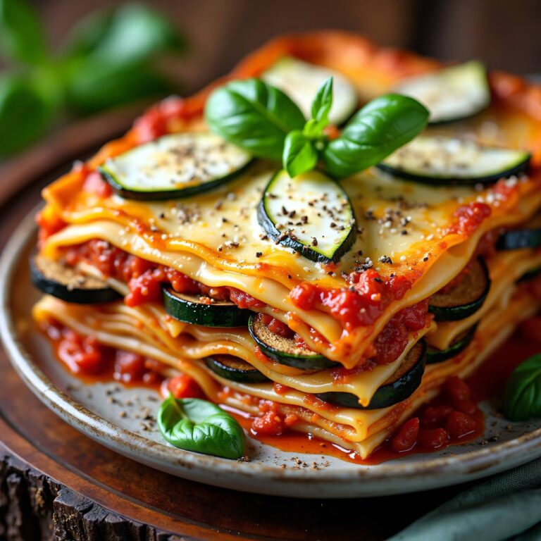 Auberginen-Zucchini-Lasagne mit Mascarpone (Vegetarische Lasagne) Rezept