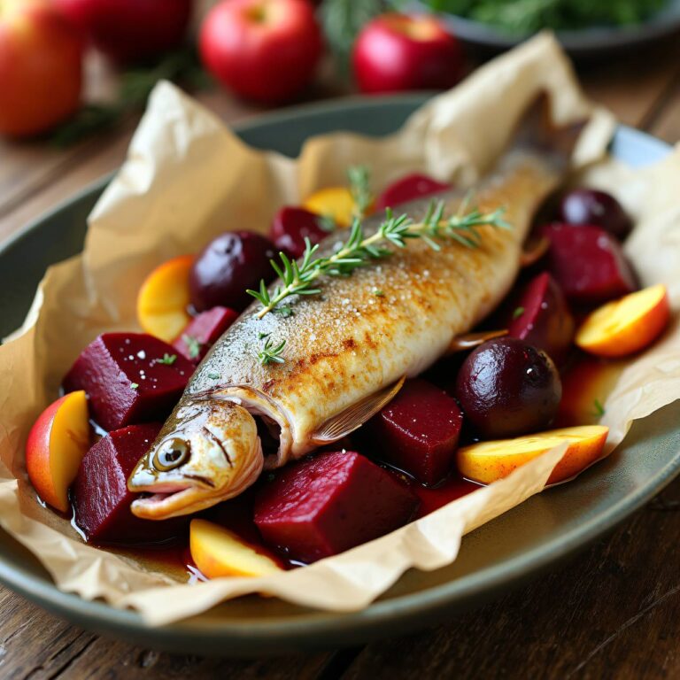 Backforellen auf Gemüse Rezept