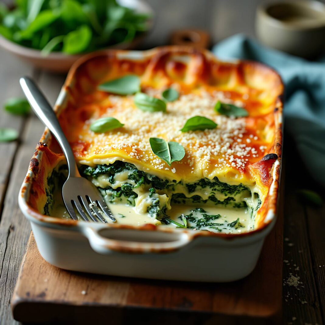 Bärlauch-Blauschimmelkäse-Lasagne Rezept Bärlauch-Blauschimmelkäse-Lasagne Rezept