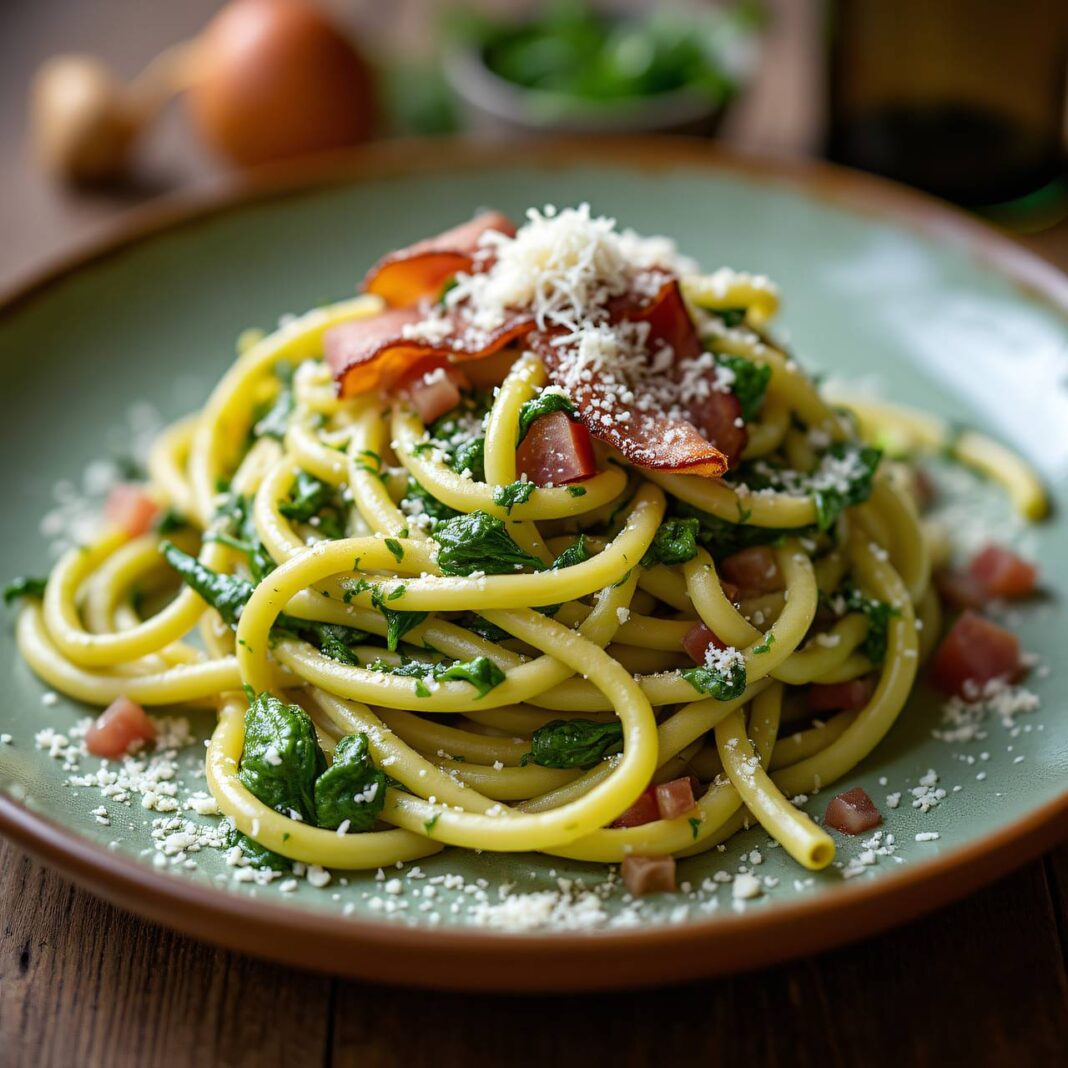 Bärlauch-Carbonara Rezept Bärlauch-Carbonara Rezept