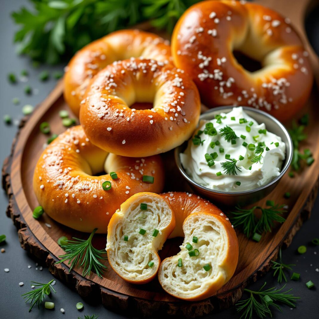 Bagels mit Kräuterfrischkäse Rezept Bagels mit Kräuterfrischkäse Rezept