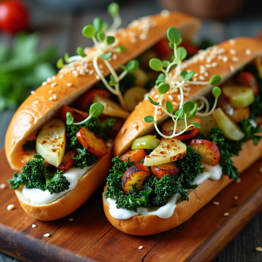 Baguette mit gegrilltem Gemüse Rezept Baguette mit gegrilltem Gemüse Rezept