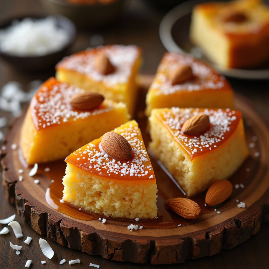 Basbusa (ägyptischer Griesskuchen) Rezept Basbusa (ägyptischer Griesskuchen) Rezept