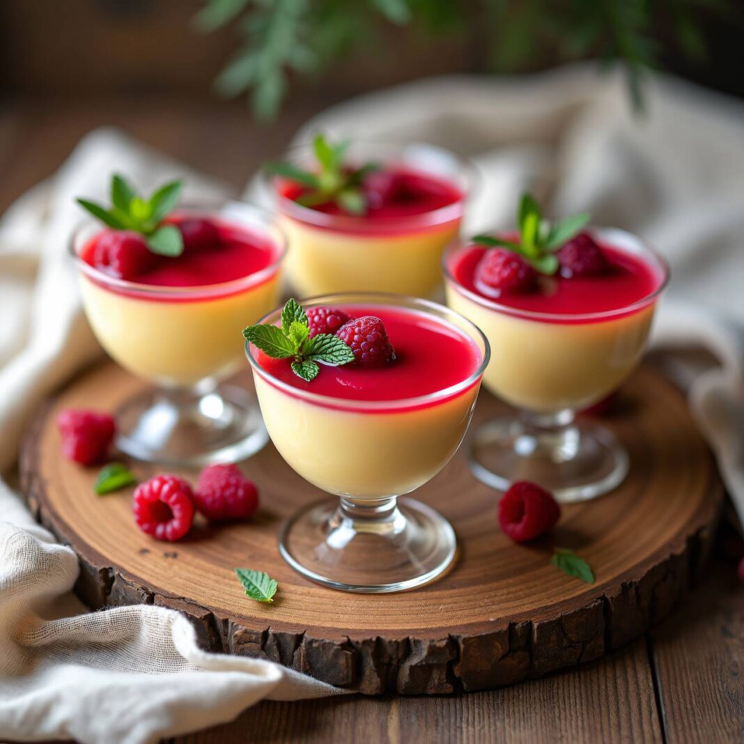 Bavarois mit Himbeersauce Rezept Bavarois mit Himbeersauce Rezept