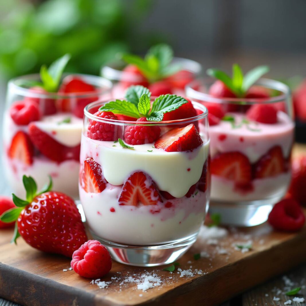 Beeren-Joghurtbecher Rezept Beeren-Joghurtbecher Rezept